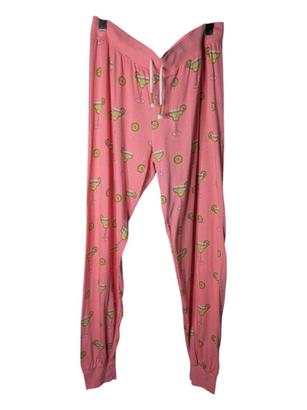 PJ Salvage Women's Playful Prints PJ Jogger Pant Martini Print Pink Size Large